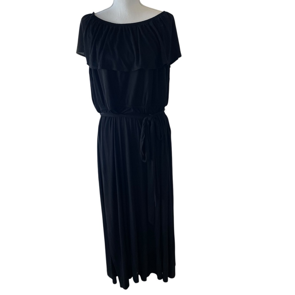 Lane Bryant Black Off the Shoulder Midi Dress.  Size 26/28